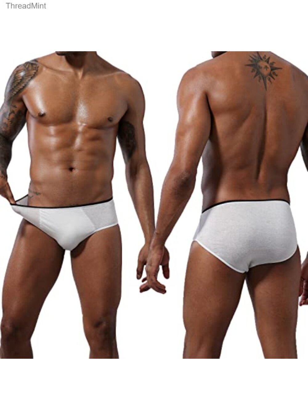 20 Pack Mens Cotton Disposable Underwear Briefs Travel Portable
